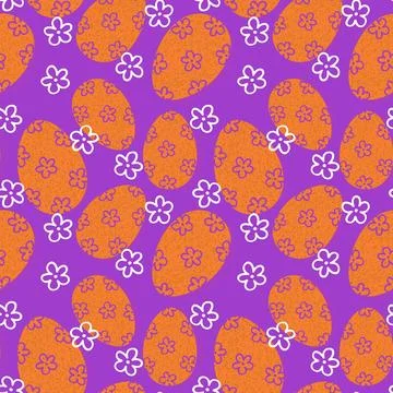 Easter seamless pattern with eggs for wallpaper and fabrics and textiles イラスト素材