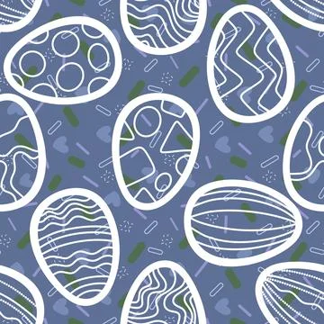 Easter seamless pattern with eggs for wallpaper and fabrics and textiles Stock Illustration