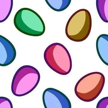 Easter seamless pattern with eggs for wallpaper and fabrics and textiles Stock Illustration