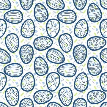 Easter seamless pattern with eggs for wallpaper and fabrics and textiles 스톡 일러스트