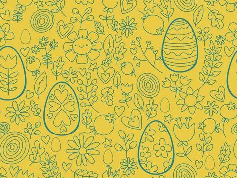 Easter seamless pattern with eggs for wallpaper and fabrics and textiles Illustrazione stock