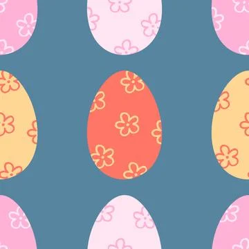 Easter seamless pattern with eggs for wallpaper and fabrics and textiles Stock Illustration