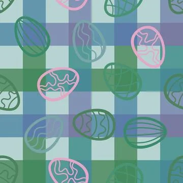 Easter seamless pattern with eggs for wallpaper and fabrics and textiles イラスト素材
