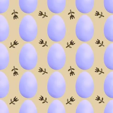 Easter seamless pattern with eggs for wallpaper and fabrics and textiles Stock Illustration