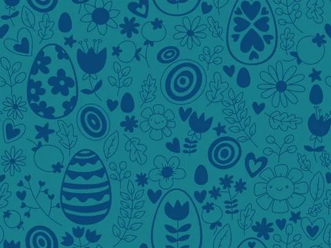 Easter seamless pattern with eggs for wallpaper and fabrics and textiles Stock Illustration
