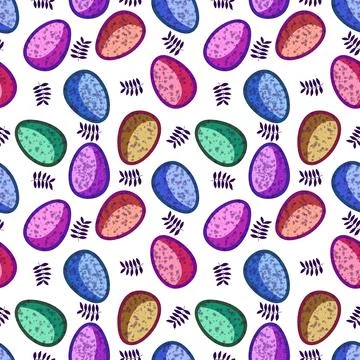 Easter seamless pattern with eggs for wallpaper and fabrics and textiles 스톡 일러스트
