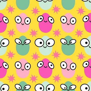 Easter seamless pattern with eggs for wallpaper and fabrics and textiles Illustrazione stock