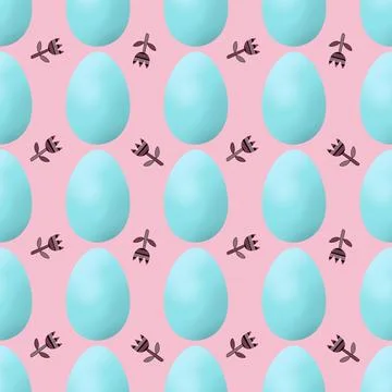 Easter seamless pattern with eggs for wallpaper and fabrics and textiles Stock Illustration