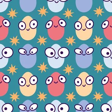 Easter seamless pattern with eggs for wallpaper and fabrics and textiles Illustrazione stock