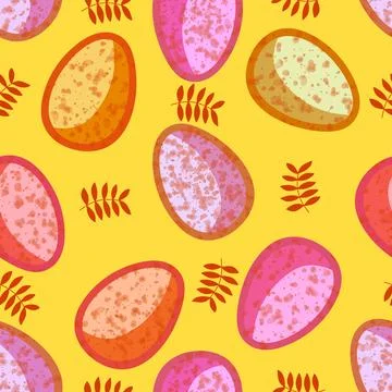 Easter seamless pattern with eggs for wallpaper and fabrics and textiles イラスト素材