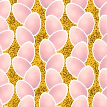 Easter seamless pattern with eggs for wallpaper and fabrics and textiles イラスト素材