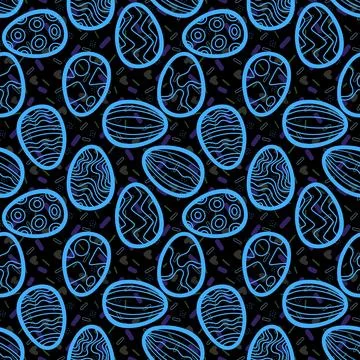 Easter seamless pattern with eggs for wallpaper and fabrics and textiles Stock Illustration