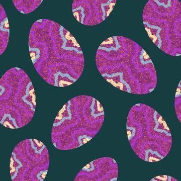 Easter seamless pattern with eggs for wallpaper and fabrics and textiles Stock Illustration