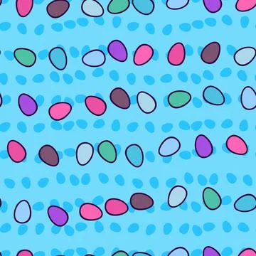 Easter seamless pattern with eggs for wallpaper and fabrics and textiles イラスト素材
