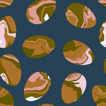 Easter seamless pattern with eggs for wallpaper and fabrics and textiles イラスト素材