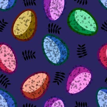 Easter seamless pattern with eggs for wallpaper and fabrics and textiles Stock Illustration