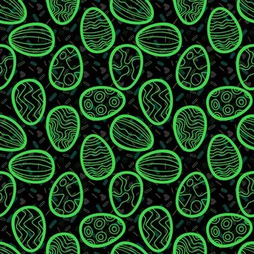 Easter seamless pattern with eggs for wallpaper and fabrics and textiles Stock Illustration