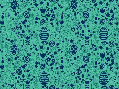 Easter seamless pattern with eggs for wallpaper and fabrics and textiles Stock Illustration