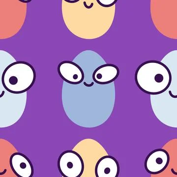 Easter seamless pattern with eggs for wallpaper and fabrics and textiles イラスト素材
