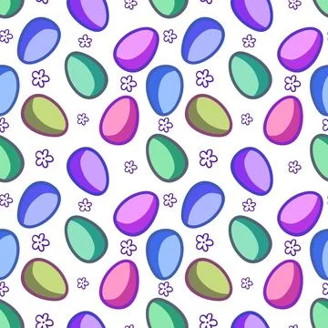 Easter seamless pattern with eggs for wallpaper and fabrics and textiles イラスト素材