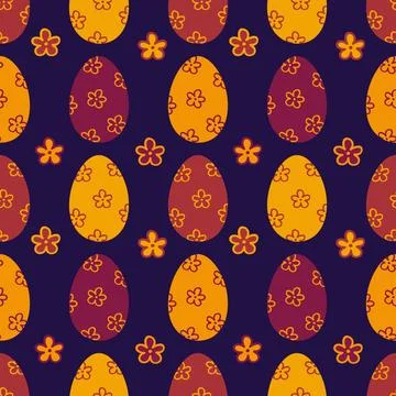 Easter seamless pattern with eggs for wallpaper and fabrics and textiles Stock Illustration