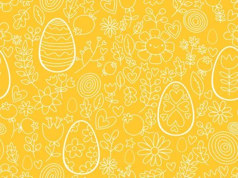 Easter seamless pattern with eggs for wallpaper and fabrics and textiles Stockillustratie