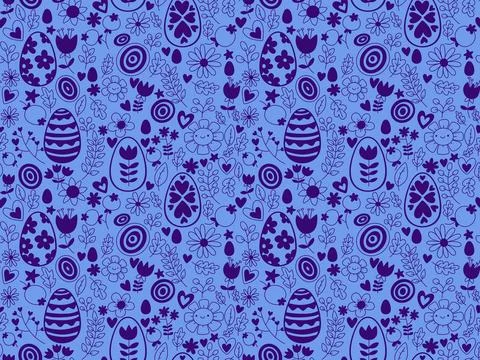 Easter seamless pattern with eggs for wallpaper and fabrics and textiles Stock Illustration