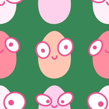 Easter seamless pattern with eggs for wallpaper and fabrics and textiles Stock Illustration