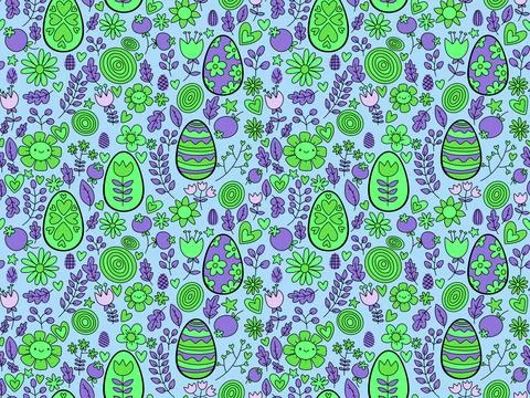 Easter seamless pattern with eggs for wallpaper and fabrics and textiles Stockillustratie