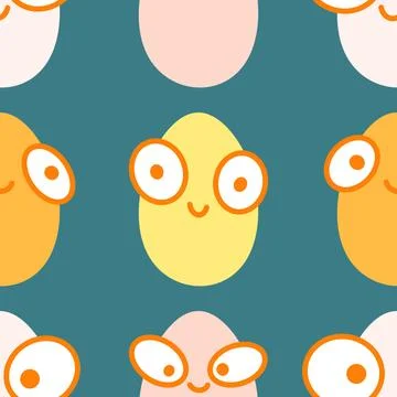 Easter seamless pattern with eggs for wallpaper and fabrics and textiles イラスト素材