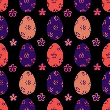 Easter seamless pattern with eggs for wallpaper and fabrics and textiles イラスト素材