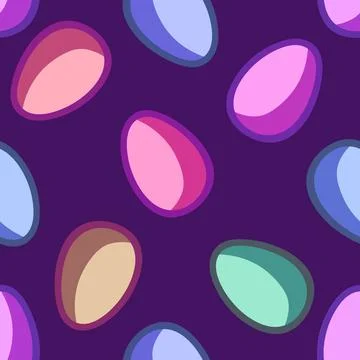 Easter seamless pattern with eggs for wallpaper and fabrics and textiles Stock Illustration