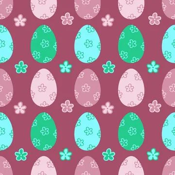 Easter seamless pattern with eggs for wallpaper and fabrics and textiles Illustrazione stock