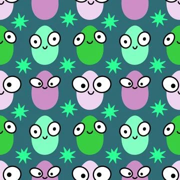 Easter seamless pattern with eggs for wallpaper and fabrics and textiles イラスト素材