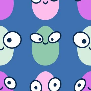 Easter seamless pattern with eggs for wallpaper and fabrics and textiles イラスト素材
