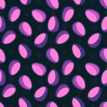 Easter seamless pattern with eggs for wallpaper and fabrics and textiles Stock Illustration