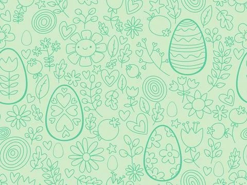 Easter seamless pattern with eggs for wallpaper and fabrics and textiles イラスト素材