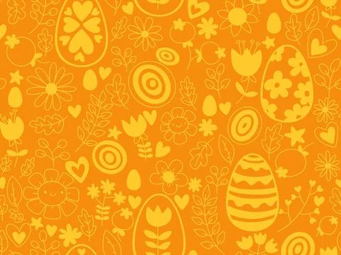 Easter seamless pattern with eggs for wallpaper and fabrics and textiles Stock Illustration