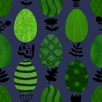 Easter seamless pattern with eggs for wallpaper and fabrics and textiles Stock Illustration