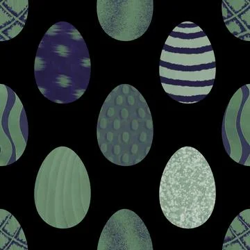 Easter seamless pattern with eggs for wallpaper and fabrics and textiles Stock Illustration