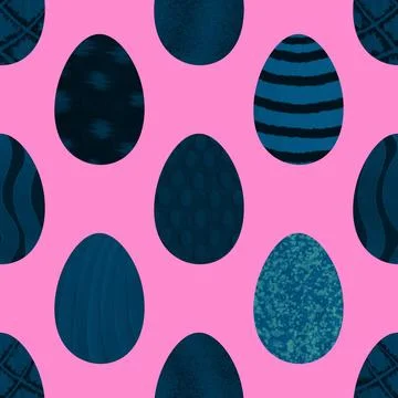 Easter seamless pattern with eggs for wallpaper and fabrics and textiles Illustrazione stock