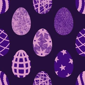Easter seamless pattern with eggs for wallpaper and fabrics and textiles Stock Illustration