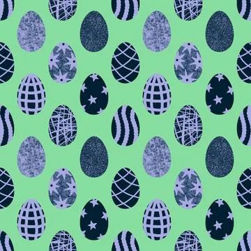 Easter seamless pattern with eggs for wallpaper and fabrics and textiles 스톡 일러스트