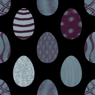 Easter seamless pattern with eggs for wallpaper and fabrics and textiles Stock Illustration