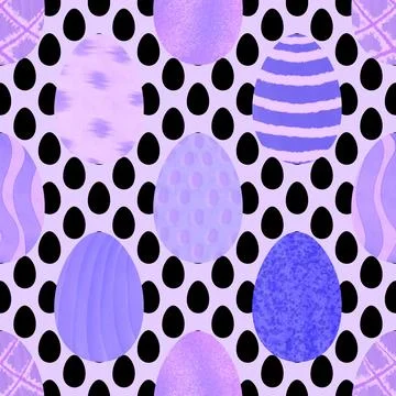 Easter seamless pattern with eggs for wallpaper and fabrics and textiles 스톡 일러스트