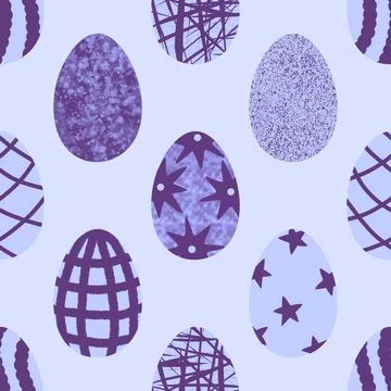 Easter seamless pattern with eggs for wallpaper and fabrics and textiles イラスト素材