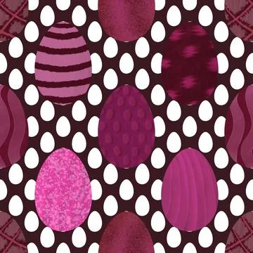 Easter seamless pattern with eggs for wallpaper and fabrics and textiles Stock Illustration