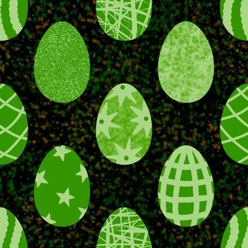 Easter seamless pattern with eggs for wallpaper and fabrics and textiles Stock Illustration