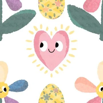 Easter seamless pattern with eggs for wallpaper and fabrics and textiles 스톡 사진