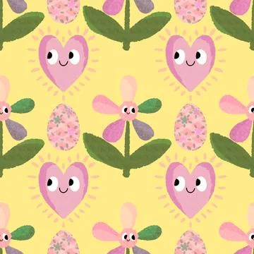 Easter seamless pattern with eggs for wallpaper and fabrics and textiles Foto stock